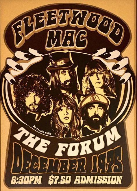 Fleetwood Mac 70s, Concert Poster Art, Hippie Music, Baba Jaga, Rock Band Posters, Vintage Music Posters, Dorm Art, Dorm Posters, Tour Posters