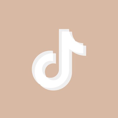 Tiktok Icons Logo, Tiktok Logo, Vintage App, Logo Beige, App Store Icon, Zestaw Ikon, Beige Icons:), Animated Wallpapers For Mobile, Aesthetic Light