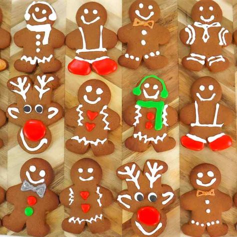 Gingerbread Men Decorative Gingerbread Men, Reindeer Cookies From Gingerbread Men, Gingerbread People Ideas, Ginger Bread Man Decorating, How To Decorate Gingerbread Men, Ginger Biscuits Recipe South Africa, Gingerbread Men Decorating Ideas, Gingerbread Man Decorating Ideas, Gingerbread Man Ideas