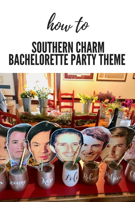 southern charm bachelorette party Southern Charm Party Theme, Southern Charm Bachelorette Theme, Southern Bachelorette Theme, Southern Themed Party, Southern Charm Party, Southern Charm Tv Show, Party Food Bars, Bachelorette Party Theme, Charleston Bachelorette Party