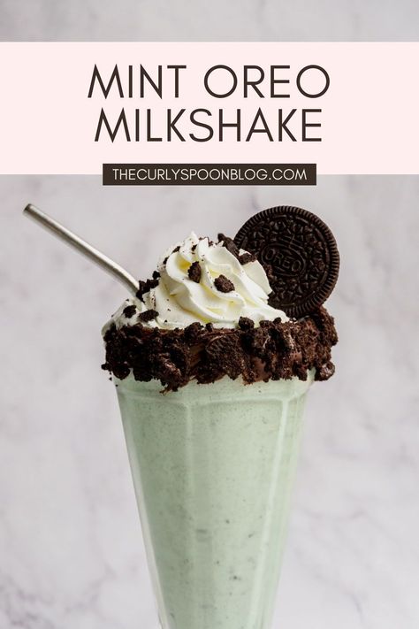 Mint Milkshake Recipe, Chocolate Ice Cream Milkshake, Mint Milkshake, Oreo Milkshake Recipe, Mint Chocolate Chip Milkshake, Cookies And Cream Milkshake, Milkshake Recipe Easy, Homemade Milkshake, Mint Chocolate Ice Cream