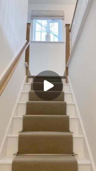 FARM VIEW HOUSE 🏡 on Instagram: "Staircase is finally done with runner and stair rods.

We had the carpet whipped and added brushed silver stair rods to tie in with my ceiling lights. 

Prepping and painting the staircase was a time consuming job but I’m pretty pleased with how it’s turned out. 

Just to find pictures now to bring it all together 🤍
.
.
#staircase 
#stairrods 
#stairrunner 
#landingdecor 
#neutraldecor 
#neutralhome 
#moderncountry 
#moderncountrystyle 
#stonebridgehomes 
#thebelfryhouse" Stair Runner With Rods, Farm View, Landing Decor, Nightly Routine, Stair Rods, Modern Country Style, Stone Bridge, Stair Runner, Modern Country