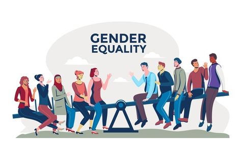 Gender equality illustration design Free... | Free Vector #Freepik #freevector #people #peace #balance #gender Creative Posters On Gender Inequality, Paintings On Gender Equality, Creative Posters On Gender Equality, Gender Equality Illustration, Equality Illustration, Gender And Society, Gender Equality Art, Gender Equality Quotes, Gender Equality Poster