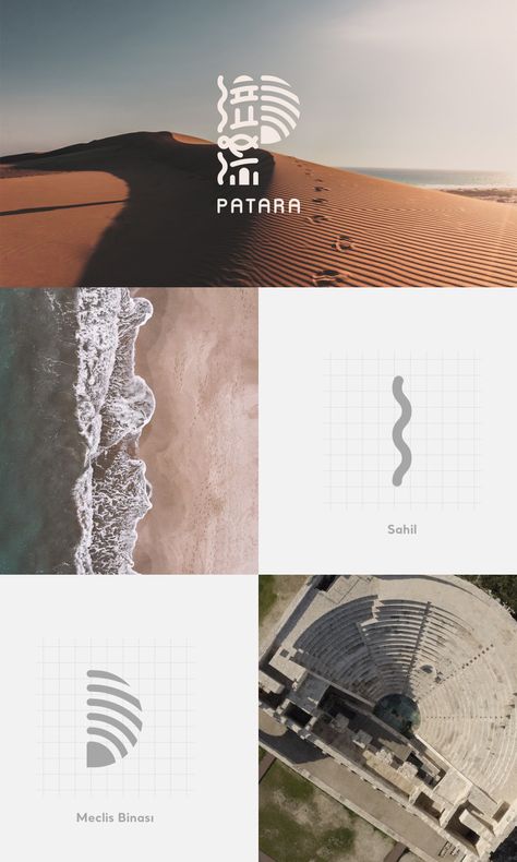 Ogilvy İstanbul - Patara Branding #transport #branding Land Logo Design Ideas, Tourism Branding Design, Earthy Logo Design Inspiration, Outdoor Company Branding, Tourism Logo Design Creative, Graphic Elements Branding, Compass Branding, Transport Branding, Tourism Branding