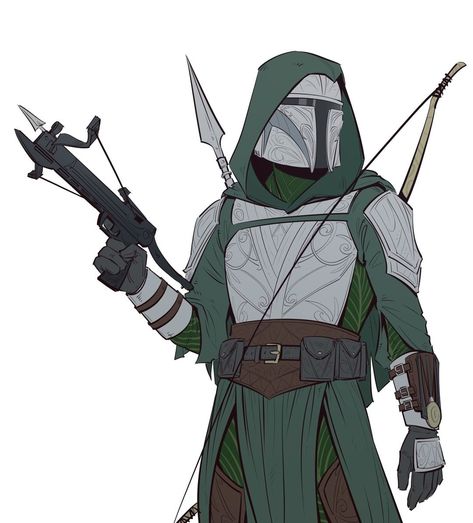 BirdyRaider on Instagram: “Commission (flat color): D&D original character that's based on the Mandalorian, a human raised by elves (owner description) . I really…” Oc Mandalorian, Dnd Oc, Mandalorian Cosplay, Fantasy Star, Mandalorian Armor, Star Wars Trooper, Star Wars Characters Pictures, Star Wars Drawings, Star Wars Outfits