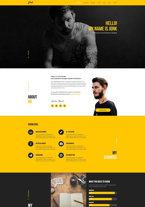 Cv Website, Personal Website Design, Resume Portfolio, Web Design Websites, Web Portfolio, Webdesign Inspiration, Portfolio Design Layout, Template Resume, Portfolio Website Design