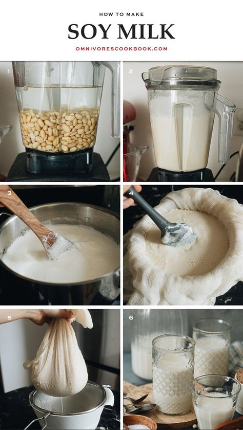 Why buy soy milk when you can learn how to make soy milk yourself? If you’re vegan or dairy-free, you don’t want to miss this super easy recipe! Soy Milk Benefits, Soy Milk Recipes, Homemade Soy Milk, Milk Benefits, Milk Packaging, Homemade Syrup, Vegan Milk, Plant Based Milk, Super Easy Recipes