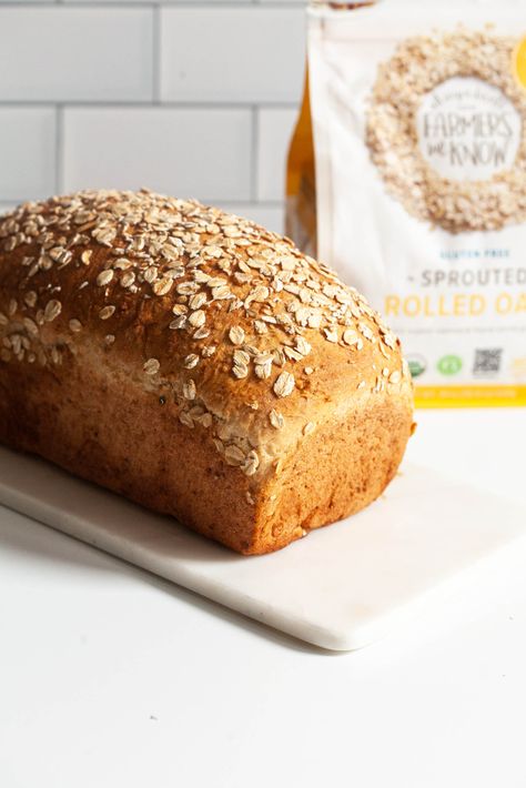 Maple Oatmeal Bread | The Full Helping Maple Bread Recipe, Sprouted Rolled Oats, Oatmeal Bread Recipe, Oat Bread Recipe, Maple Oatmeal, Honey Oat Bread, Amish Bread, Beer Bread Recipe, Stuffed Bread