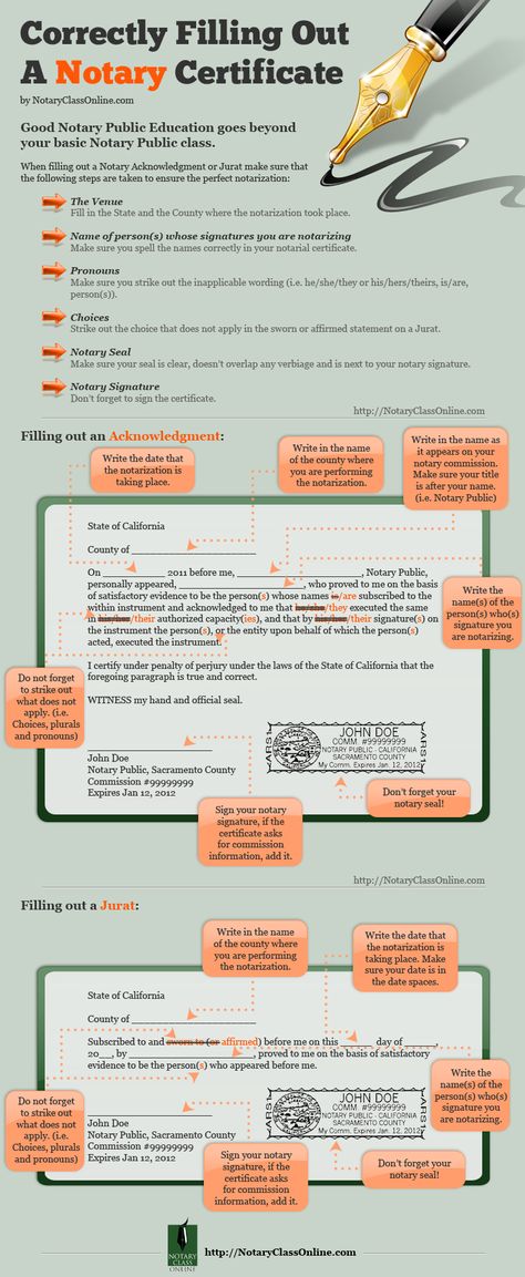 Correctly Filling Out A Notary Certificate Infographic Notary Logo Design Ideas, Public Notary, Notary Office, Become A Notary, Notary Public Business, Notary Supplies, Notary Business, Notary Signing Agent, Signing Agent