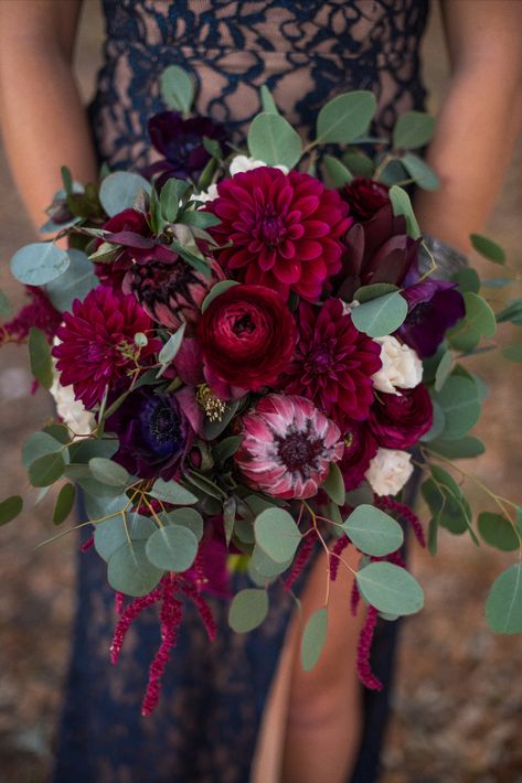 Dahlia Bridal Bouquet, Dahlia Wedding Bouquets, Dahlia Wedding, Weddings Elegant, San Francisco Home, Protea Bouquet, Dahlias Wedding, Burgundy Dahlia, Burgundy Bouquet