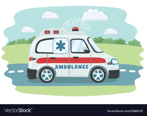 Ambulance Wallpaper, Cartoon Ambulance, Ambulance Illustration, Ambulance Sound, Ambulance Cartoon, Nursing Wallpaper, Town Background, Knee Operation, Surgery Doctor