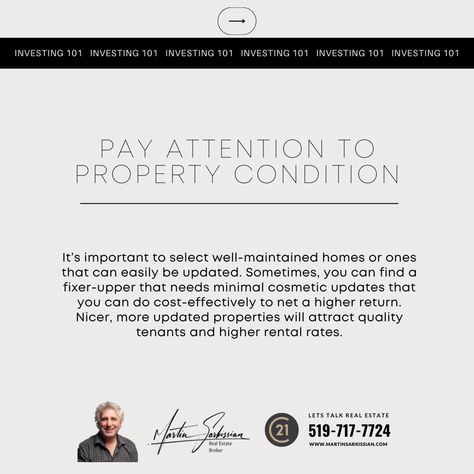 Have you been dreaming about buying a rental property and building an investment portfolio but aren't sure where to start? Whether “rental property” means a multi-unit apartment building or a one-bedroom condo, the goal is the same— passive income. If one of your goals is to own an investment property, swipe → to learn how savvy investors evaluate properties to find profitable rental properties. Have questions about investing? Reach out! I would love to take the guesswork out of it for you ...