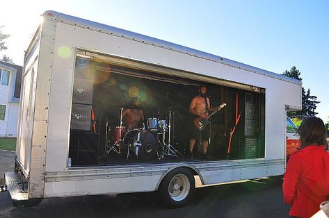 Mobile Studio Recording, Trailer Stage, Outlander House, Pie Business, Mobile Recording Studio, Mini Stage, Portable Stage, Music Space, Music Stage