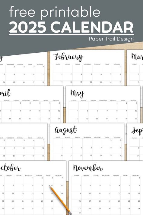 Use these printable monthly calendar pages for free and stay on budget Free Printable Calender, Christmas Fonts Alphabet, Calender Printables, Free Planner Pages, Free Printable Calendars, Blank Calendar Pages, Free Budget Printables, Free Printable Calendar Templates, Christmas Fonts Free