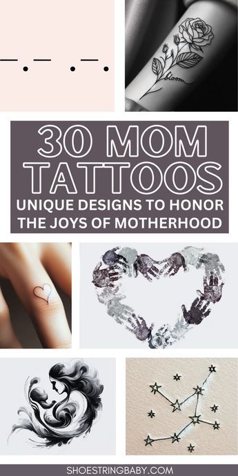 Looking for mom tattoos to celebrate your role as mom? Don't miss these 30 motherhood tattoos, perfect to honor being a mother. You'll find meaningful mom tattoos, feminine tattoos for moms with kids, minimalist mom tattoos and unique motherhood tattoos on this list. Find a special and cute mom tattoo on this list today! Twins Tattoos For Moms, Tattoo Ideas For Mama, Mom Tattoos That Can Be Added To, Mother Of One Tattoo Ideas, Mom Of Five Tattoo, Mom Tattoos 3 Kids, Motherhood Tattoos Minimalist, Mother Of Four Tattoo Ideas, Tattoo Ideas Representing Kids