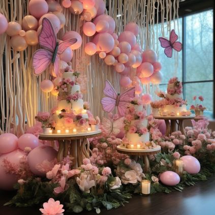 Fairy Tale Birthday Theme, Fairy Themed Birthday Decor, Fairy Theme Birthday Decoration, Fairy Themed Decor, Fairy Tail Theme Party, Fairy Land Birthday Theme, Theme Ideas For Birthday Party, Fairy Land Party, Fairy Tale Baby Shower Theme