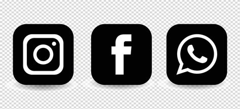 Social media facebook instagram logos, Social media icons black and white set Facebook Logo White, Art Instagram Highlight Cover, Facebook Icon Png, Art For Instagram, Minimalist Instagram Story, Black Social Media Icons, Gold Geometric Wallpaper, Facebook And Instagram Logo, Instagram Png