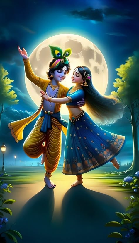 Krishna Dance, Radha Krishna Art Beautiful, Shree Radha Krishna, Mahadev Parvati, Disney Silhouette Art, Ram Sita Photo, All God Images, Wallpaper Colour, Krishna Holi