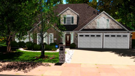 One Story Suburban House, Sims 4 House 30x20, Sims 4 Empty House, Sims 4 Suburban Family Home, Jasmine Raditz Sims 4, Suburban Family Home, The Sims 4 Builds, Sims 4 House Download Cc Included, Suburban Home