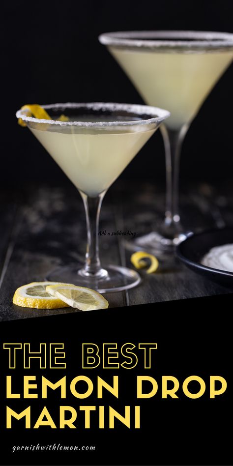 Royal Drink, Lemon Drop Martini Recipe, Lemon Drop Recipe, Lemon Martini, Lemon Drop Cocktail, Alcohol Beverages, Lemon Vodka, Alcholic Drinks, Lemon Drop Martini