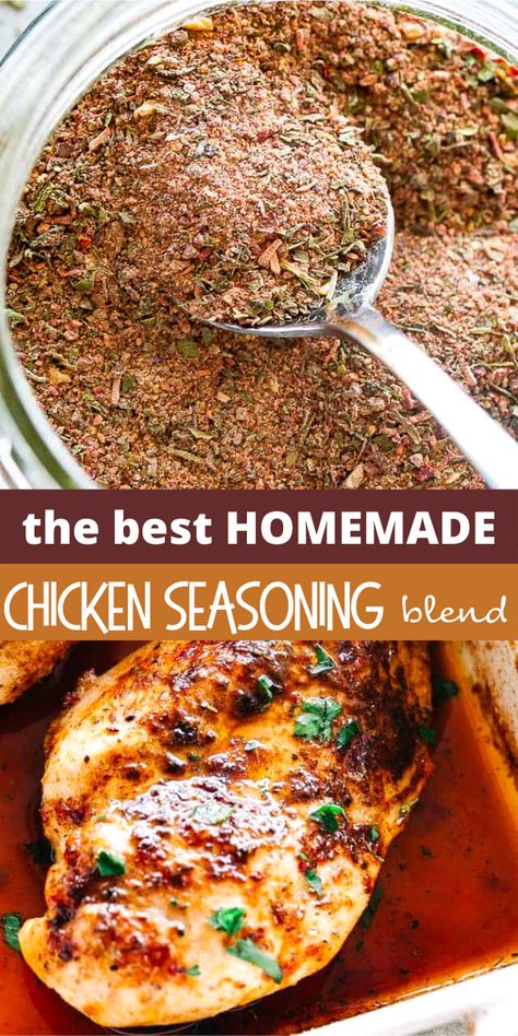 Best Chicken Seasoning, Chicken Seasoning Recipes, Homemade Dry Mixes, Dry Rub Recipes, Homemade Spice Mix, Spice Blends Recipes, Spice Mix Recipes, Homemade Spices, Homemade Seasonings