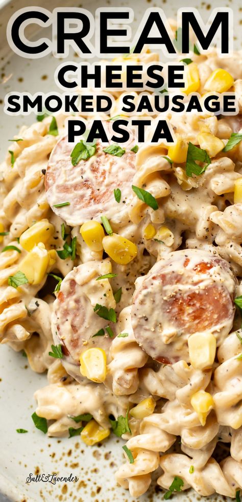 Smoked Sausage Recipes Pasta, Cream Cheese Smoked, Italian Stew, Sausage Pasta Recipe, Smoked Sausage Pasta, Sausage Recipes For Dinner, Smoked Sausage Recipes, Sausage Dinner, Sausage Pasta Recipes