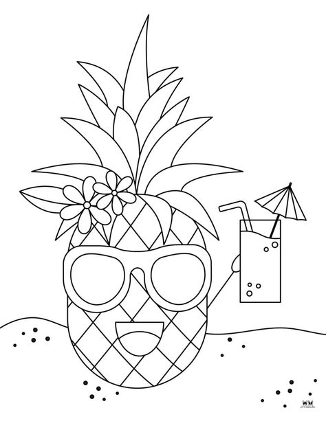 Choose from 25 unique pineapple coloring pages for hours of summer fun for your little ones. All 25 pages are 100% FREE and can be printed from home! Colored Coloring Pages, Coloring Sheets Summer, Summer Drawing For Kids, Pineapple Coloring Page, Coloring Pages Summer, Summer Coloring Pages For Kids, Pictures To Color Printable, Tropical Coloring Pages, Luau Coloring Pages