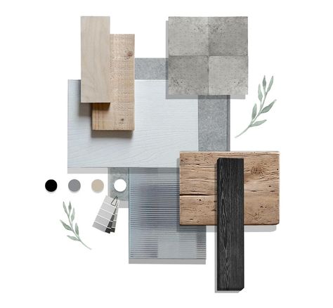 Moodboard | Materials moodboard | Material samples Material Moodboard Architecture, Digital Material Board, Material Sample Board, Cricut Mug Ideas, Grey Wooden Floor, Instagram Mood Board, Material Moodboard, Sample Boards, Mug Ideas