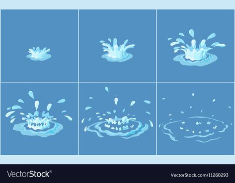 Splash Illustration, Splash Animation, Water Splash, Water Splash Illustration, Water Animation Gif, Water Animation, Water Splash Animation, Water Droplets Animation, Water Wave Animation