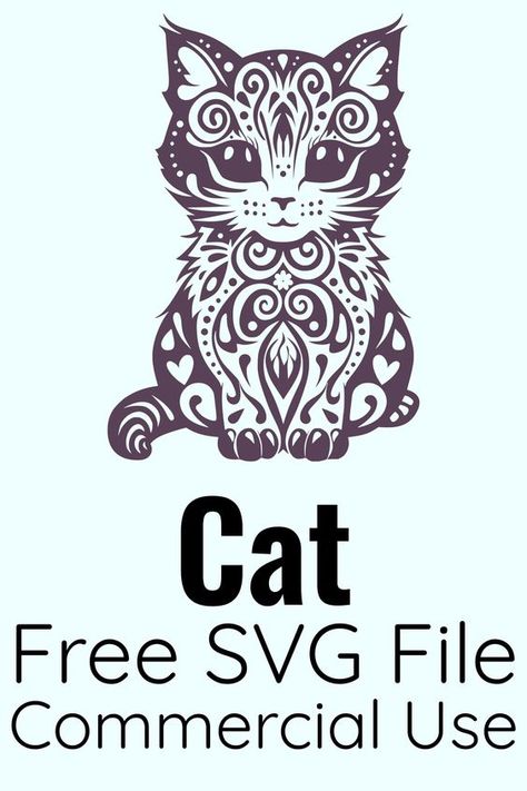 Cat Cricut Projects, Cricut Projects Vinyl Free Printables, Silhouette Images Free, Cat Svg Free, Cricut Images Free, Cricut Images Free Svg, Bags Stitching, Critter Crafts, Free Cricut Images