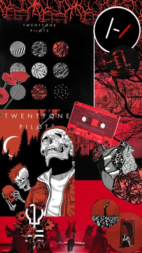 #21pilots #blurryface #red #album #musictaste Red Album, 21 Pilots, One Pilots, Twenty One Pilots, Twenty One, The Twenties, Mood Board, Red