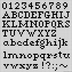 Alpha Pattern Numbers, Alpha Patterns Alphabet, Letters Alpha Pattern, Pixel Art Letters Fonts, Alpha Pattern Alphabet, Pix Brix Templates, Unique Cross Stitch, Cross Stitch Alphabet Patterns, Cross Stitch Tutorial