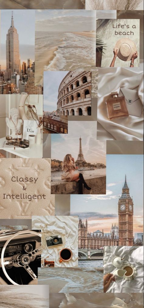 Neutral phone theme, iphone app design, beige aesthetic, brown tones, brass, vintage vibes, classic, fancy, boujee, lifestyle, Instagram feed, minimal style, tan tint, details, filler photo, iphone lock screen, collage, pinterest inspo, coffee, mustang, beach, travel, destination, paris, nyc, london #neutralstyle #neutraldecor #phonebackground #pampas #travel #coffee #photography #beachlife #coverphoto #iphonelockscreen Neutral Wallpaper Iphone Aesthetic Dark, Beige Aesthetic Profile Picture, Beige Aesthetic Lifestyle, Soft Beige Aesthetic Wallpaper Iphone, Begie Phone Wallpaper, Beige Aesthetic Travel, Beige Travel Aesthetic Wallpaper, Summer Wallpaper Iphone Lock Screen, Lock Screen Wallpaper Aesthetic Vintage