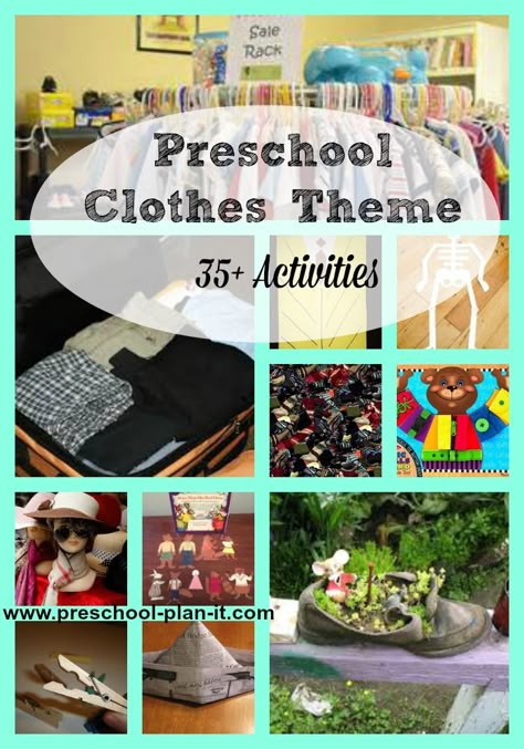 A Clothes Theme for Preschool helps preschoolers learn about colors, matching, and textures as well as their developing self-help skill of picking out their own clothing!  This  page includes preschool lesson plans, activities and Interest Learning Center ideas for your Preschool Classroom! Clothes Theme For Preschool, Clothing Study Preschool, Creative Curriculum Clothing Study, Preschool Clothes, Learning Center Ideas, Creative Curriculum Preschool, Clothes Study, Clothing Study, Theme For Preschool