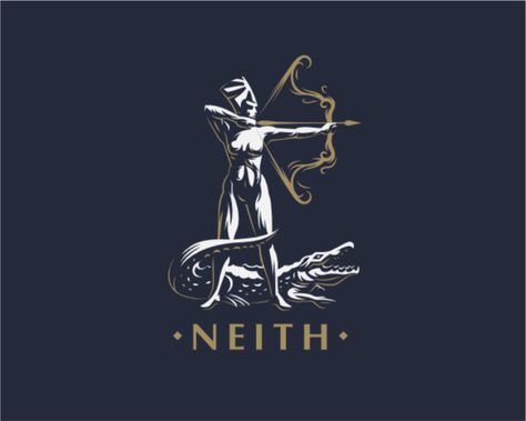 ☥ Egyptian Goddess Neith. Nick Molokovich, Neith Goddess, Goddess Neith, Website Design Product, Greek Goddess Art, Egypt Tattoo, Product Card, Human Logo, Egyptian Mythology