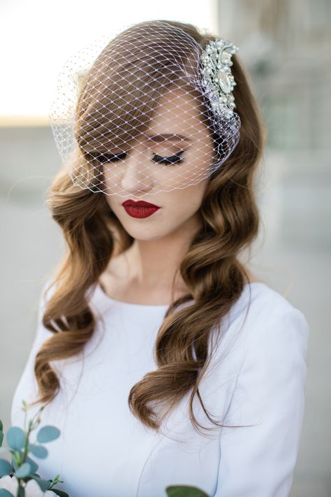 Make Up Sposa, Hollywood Glam Wedding, Blush Wedding Colors, Vintage Glam Wedding, Wedding Hairstyles And Makeup, Salt Lake City Wedding, Hollywood Wedding, Vintage Wedding Hair, Utah State