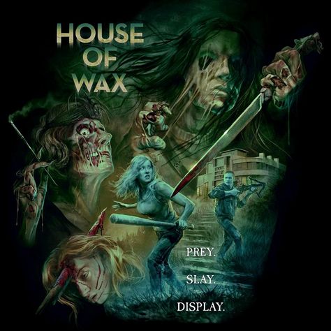 House Of Wax Poster, 2000s Horror Movies, House Of Wax 2005, 2000s Horror, Horror Movie Collection, Scary Films, Horror Vintage, Horror Movie Icons, Horror Posters