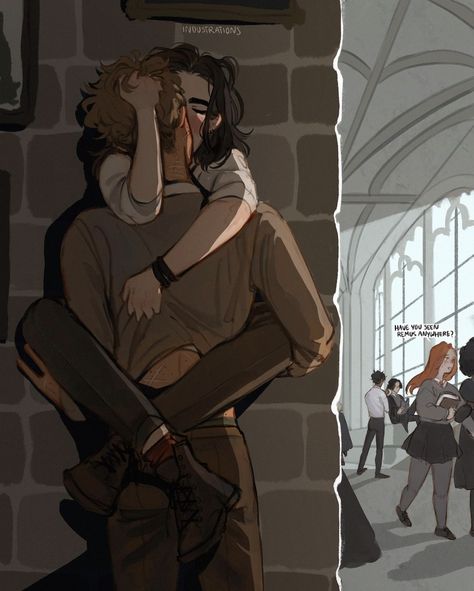 Citate Harry Potter, Remus And Sirius, Marauders Fan Art, Gay Harry Potter, 2160x3840 Wallpaper, Harry Potter Comics, Harry Potter Ships, Harry Potter Headcannons, All The Young Dudes