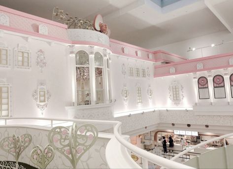 sanrio Hello Kitty Mansion, Sanrio Puroland Aesthetic, Sanrio House, Beds For Girls Room, Bunk Beds For Girls, Cafe Furniture Ideas, Bunk Beds For Girls Room, Beds For Girls, Build Minecraft