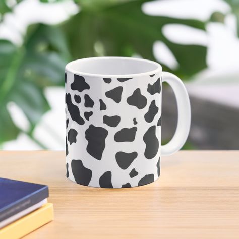 "Cow animal print" Mug by Holailustra | Redbubble Cow Mug, Cow Spots, Spots Pattern, White Cow, Cow Pattern, Cow Print, A Coffee, Mug Designs, Ceramic Mug