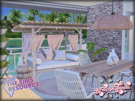 Sims 4 Cc Outdoor Furniture Patreon, Sims4 Outdoor Cc, Sims 4 Cc Backyard Furniture, Furniture Cc, Resource Furniture, Die Sims 4, Sims 4 Bedroom, Cc Furniture, Bohemian Garden