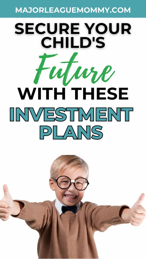 Investing in your child's future is important, but where do you start? Check out these 7 best investment plans for kids to start saving for their future. From stocks that can develop and have dividend payments to custodial accounts, these plans will help you secure your child's financial future. Child Savings Plan, Savings Account For Kids, Savings For Kids, Education Savings Plan, Kids Saving Money, Best Savings Account, Wealth Planning, Money Strategy, Trust Fund