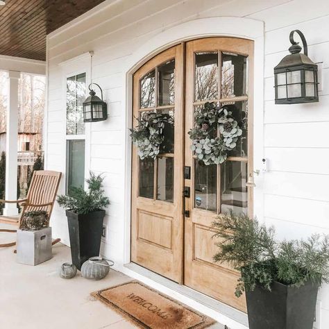 Arched Front Doors, French Country Front Door, Wooden Double Front Doors, Double Wood Front Doors, Arched Entry Doors, Country Front Door, Arched French Doors, Arched Front Door, Double Front Entry Doors