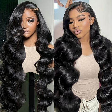 Frontal Wig Body Wave, Body Wave Lace Front Wigs, Lace Front Wigs Human Hair, Wigs Human Hair, Black Wig, Body Wave Wig, Hair Crush, Human Hair Wig, Baddie Hairstyles