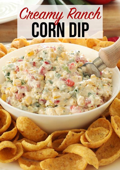 Ranch Corn Dip, Ranch Corn, Creamy Corn Dip, Corn Dip Recipe, Hot Corn Dip, Corn Dip Recipes, Spicy Dip, Hot Corn, Creamy Ranch