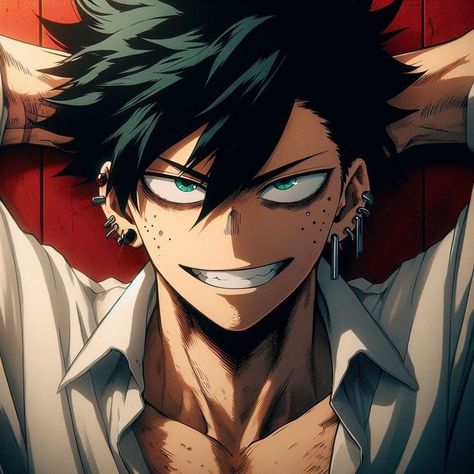 Deku With Black Hair, My Hero Academia Eraserhead, Deku Boku No Hero, Villain Deku, Anime Villians, Batman Funny, Animated Drawings, Guy Drawing, My Hero Academia Episodes