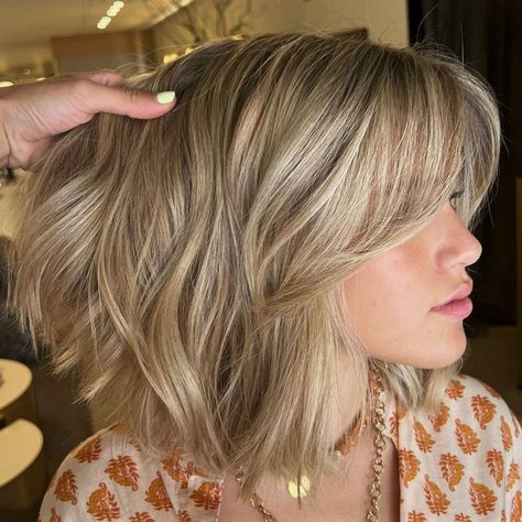 Long Bob Haircut with Side Bangs Long Choppy Bob With Curtain Bangs, Haircut 2023 Trends Women With Bangs, Long Bob Haircut Curtain Bangs, Trendy Curtain Bangs Short Hair, Middle Part Lob Curtain Bangs, Messy Bob Curtain Bangs, A Line Bob Curtain Bangs, Bob W Curtain Bangs, Long Bangs With Bob