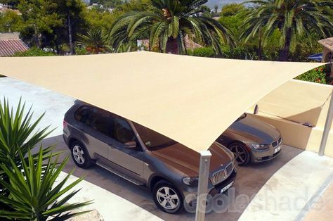 Terrace Shade, Carport Shade, Gazebo With Fire Pit, Triangle Shade Sail, Rustic Fire Pits, Fire Pit Lighting, Backyard Shade, Car Shade, Carport Designs