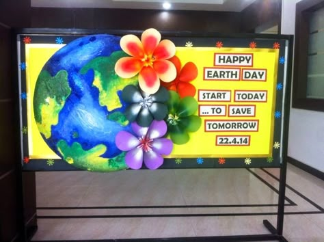 Art ,Craft ideas and bulletin boards for elementary schools: Earth day bulletin board Notice Board Ideas, Shower Door Ideas, English Antonyms, Soft Board Decoration, Soft Board, Earth Day Projects, Classroom Pictures, School Decoration, School Board Decoration