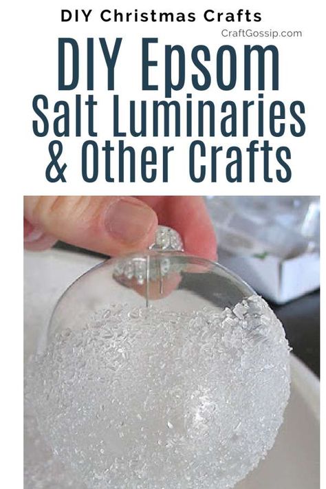 Epsom Salts Christmas Crafts, Epsom Salt Ornaments Diy, Using Epsom Salts As Snow, Epson Salt Ornaments, Epsom Salt Snow, Epson Salt Christmas Ornaments, Epsom Salt Christmas Ornaments, Epsom Salt Ornaments, Epsom Salt Crafts